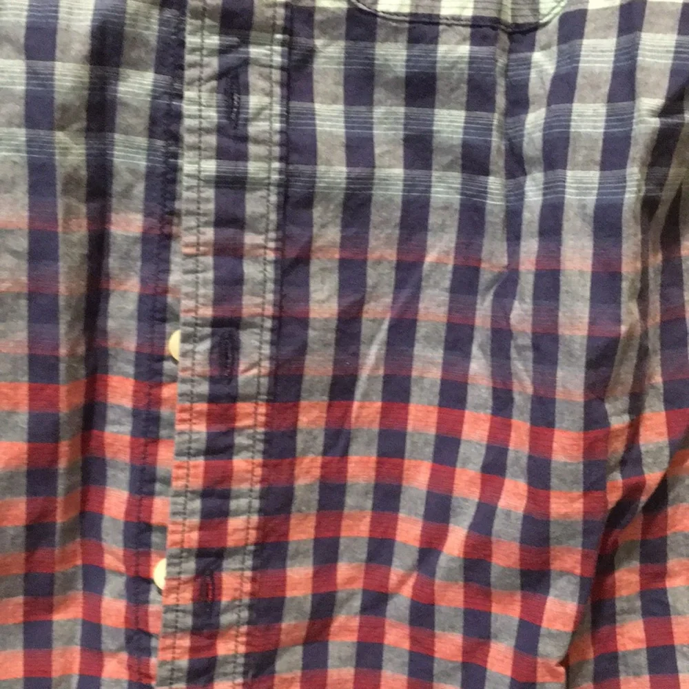 Gap Kids button down gingham checkered Short Sleeves collar shirt size M (8)
